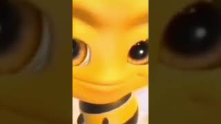 Bee turns around and raised eyebrows while smirking