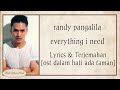 Randy pangalila – everything i need {Lyrics & Terjemahan}