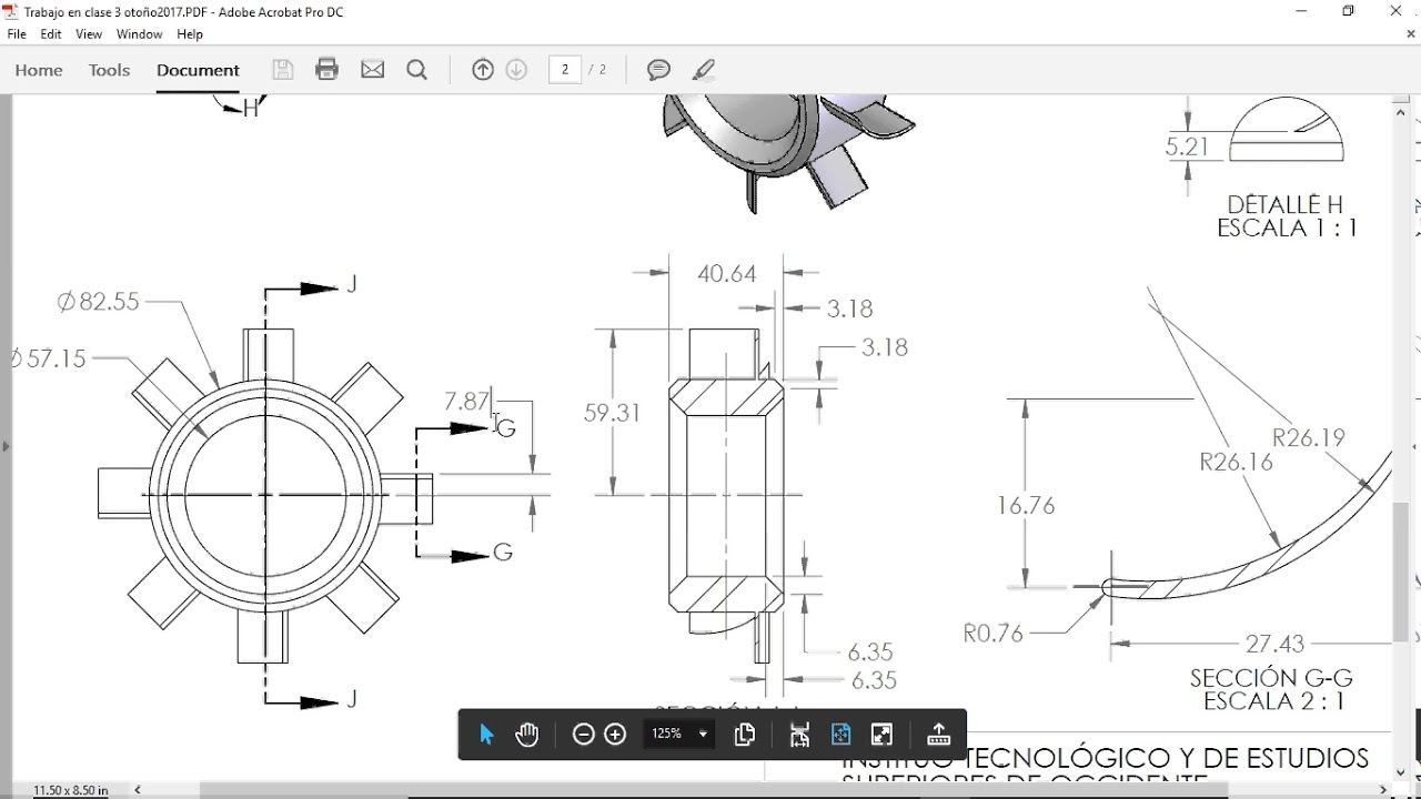 Tarea modelado sólido 3 - YouTube