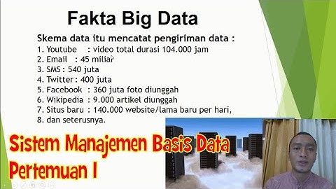 #1 Sistem Manajemen Basis Data - Pertemuan 1 | Konsep dasar Big Data | SMBD