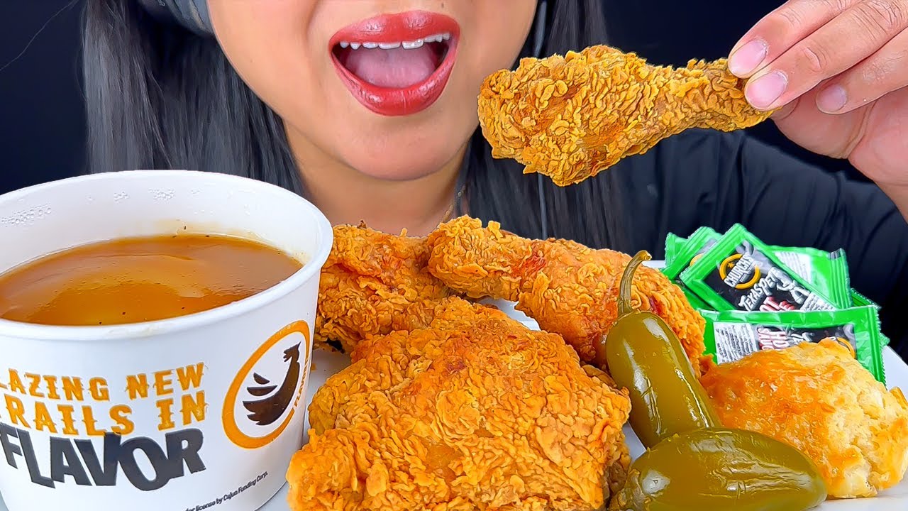 ASMR FRIED CHICKEN (CRUNCHY EATING SOUNDS)