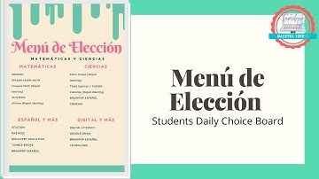 Choice Board Menú de Elección