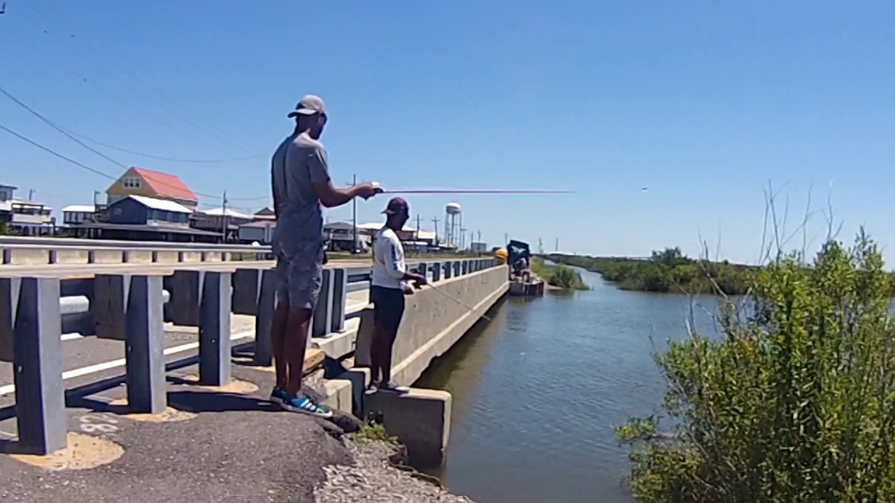 Bank Fishing Grand Isle Specks and a Red - YouTube