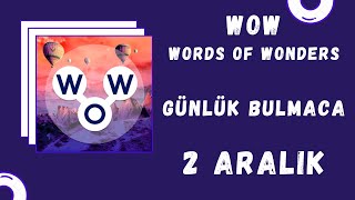 WORDS OF WONDERS WOW GÜNLÜK BULMACA 02 ARALIK 2020 screenshot 4