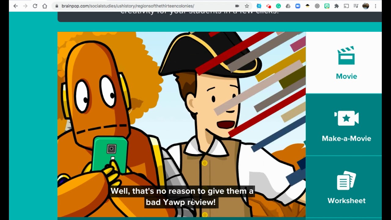 The Regions of the 13 Colonies on BrainPOP Instructions - YouTube
