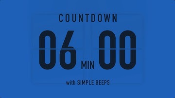 6 Minutes Countdown Flip Timer / + Cymbal + 5 Min Left Alert💥