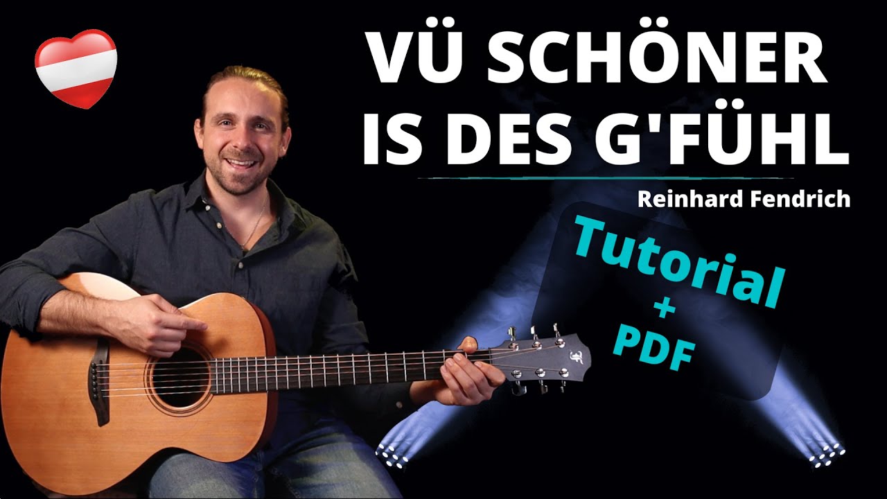 Vü schöner is des G'fühl - Reinhard Fendrich | Akustik Gitarre Tutorial Austropop