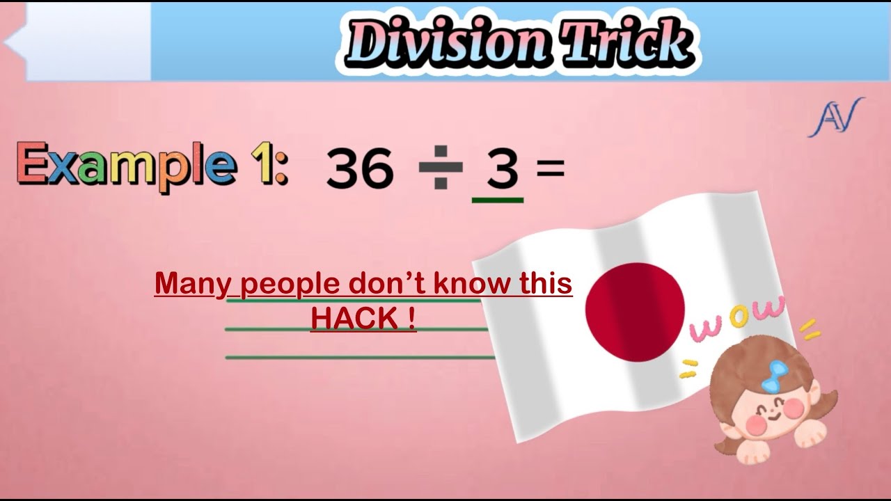 Japanese 🇯🇵 Division Trick | Free math | Easy and fast | Math Tips and ...