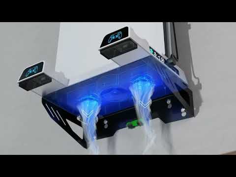 PS5 Slim Wall Mount Kit with Cooling Fan and Charging Station