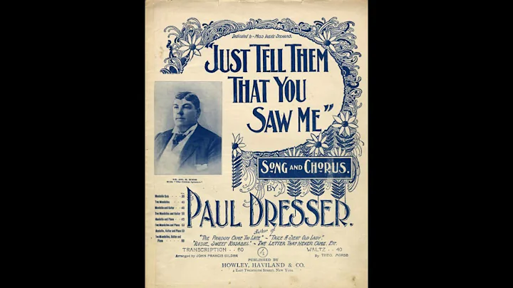 Just Tell Them That You Saw Me (1895)