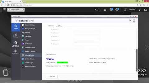 How to connect an APC Back-UPS unit to a QNAP device
