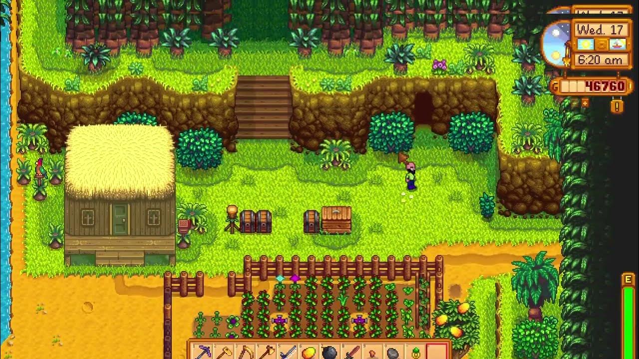 How to get Golden Walnuts from the Frog in Ginger Island in Stardew
