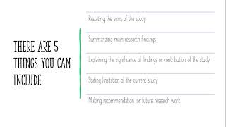 Writing a conclusion and recommendation for future work