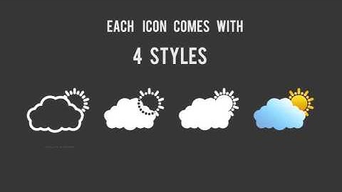 21 Animated Weather Icons - After Effects Project Files | VideoHive 8995202