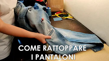 Come aggiustare jeans strappati al ginocchio?