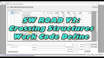 SW Road V2: 7ga Crossing Structures Work Code Define