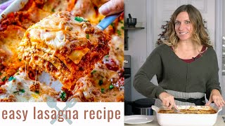 How to Make EASY Lasagna - No boiling noodles! | Tastes of Lizzy T