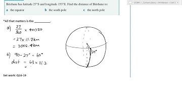 General Mathematics - Distance on small circles - video 4