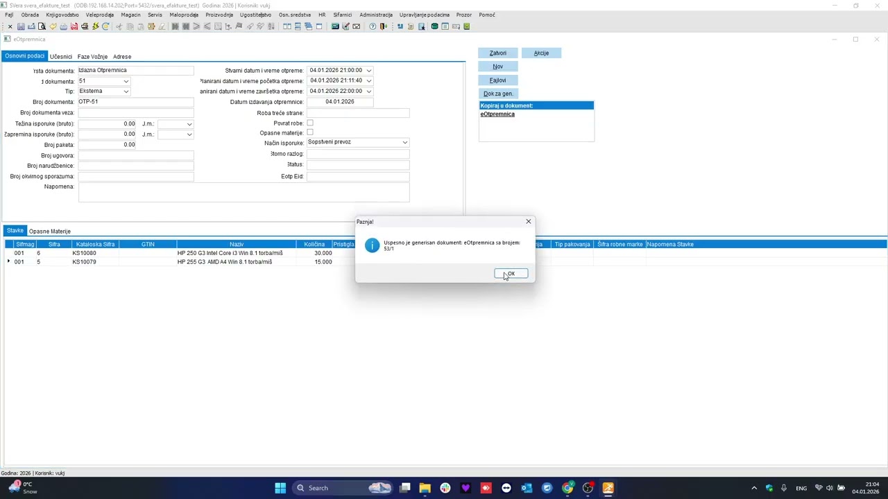 Kopiranje eOtpremnica