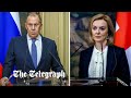 Russias top diplomat sergey lavrov mocks deaf liz truss at testy joint appearance in moscow