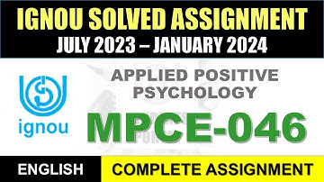MPCE 046 Solved Assignment 2023-24 || mpce-046 solved assignment in English || July 2024 to Jan 2025