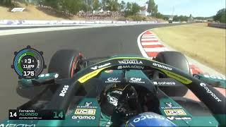 Fernando alonso qualifyng lap onboard with telemetry HUNGARY 2026
