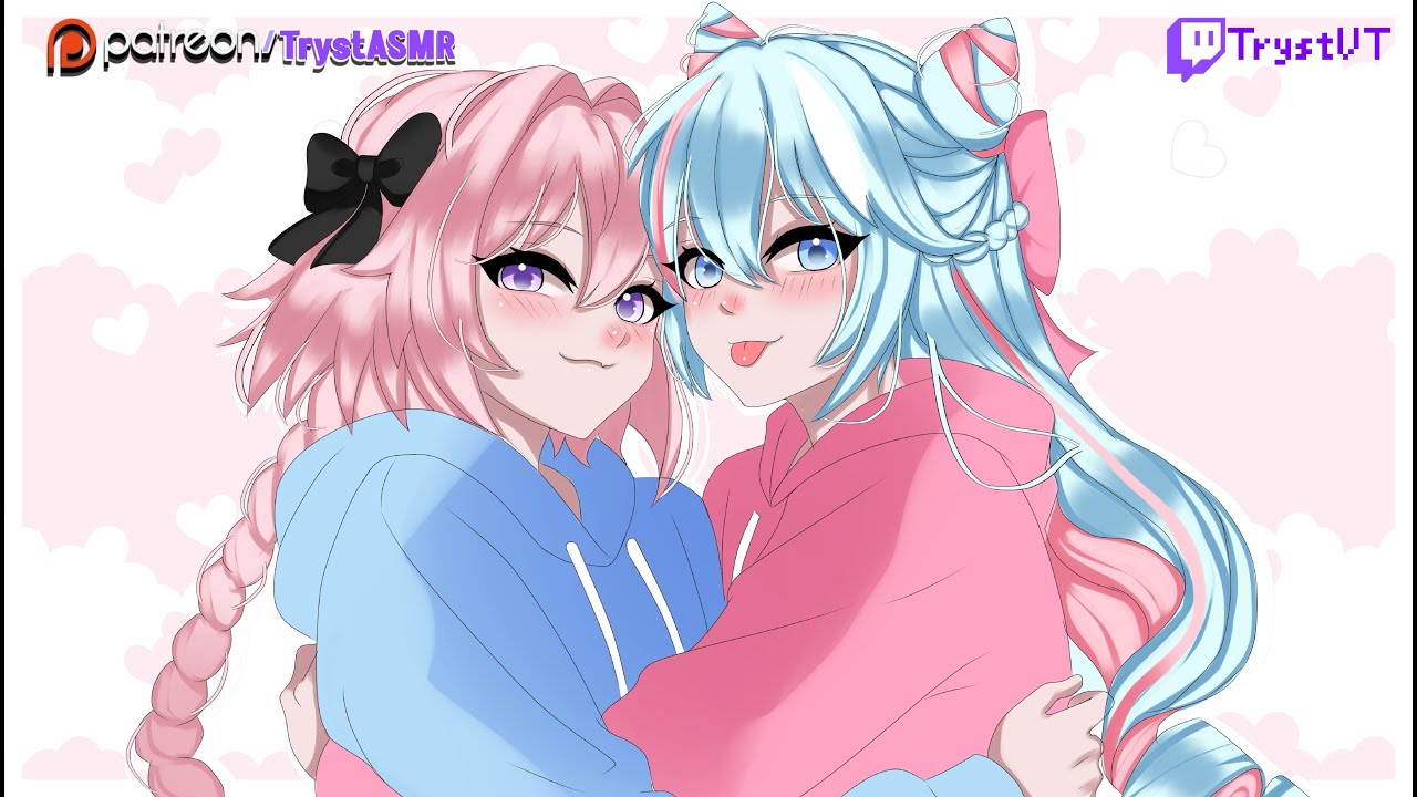 🩷Cuddled Between 2 Femboy Boyfriends💙 [Astolfo/Rosado themed Sleep Aid/minimal talking/hour loop]