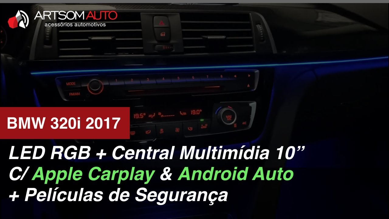 BMW 320 | 2017 - Monitor 10” Full HD touch creem + CarPlay sem fio - ArtsomAuto