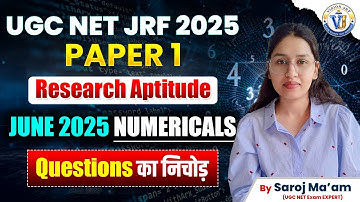 UGC NET JRF 2025 Paper 1 | Research Aptitude Numericals | June 2025 PYQs | Vision JRF | Saroj Mam