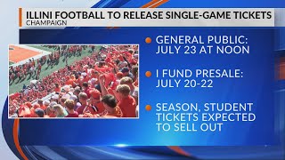 Single-game tickets for Fighting Illini Football go on sale