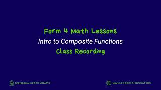 Intro to Composite Functions