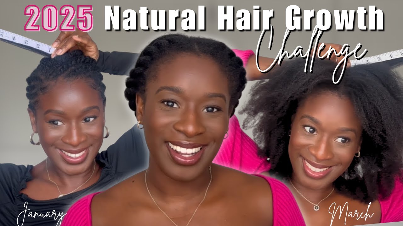 2025 Natural Hair Growth Challenge | 3-Month Update & Hair Care Tips (Length Check #1)