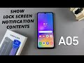 Samsung Galaxy A05 How To Show Notification Contents On Lock Screen