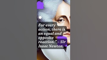 For every action, there is an equal and opposite reaction. Sir Isaac Newton.