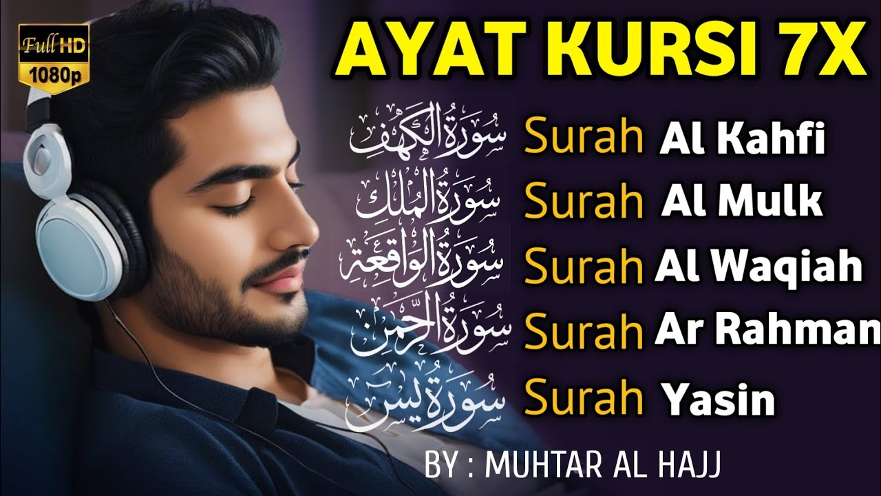 MUROTTAL MERDU Pengantar Tidur AL KAHFI, AL MULK, AR RAHMAN, YASIN, AL WAQIAH | Muhammad Hijazi