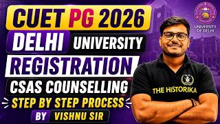 CUET PG 2026 DU PG Counselling Step By Step Process | How To Fill Delhi University Registration Form