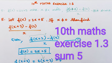 10th maths EXERCISE 1.3 SUM 5 english medium in tamil tamil medium UNIT 1 Relations and Functions