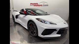 2024 Corvette 2LT Convertible Z51 CF Roof/Nacelles GT2 in Arctic White on Adrenaline Red