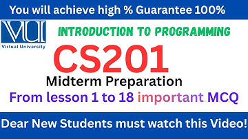 CS201 Midterm Preparation most IMPORTANT & REPEATED MCQ ✅ #cs201