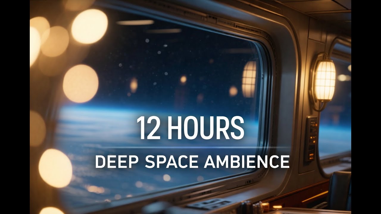 12 Hours Space Cabin Ambience 🌌 | Deep Space Window View for Sleep ...