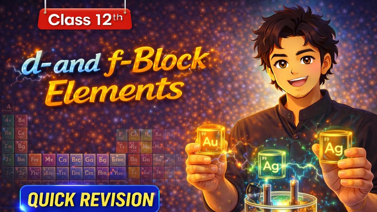 The d- and f-Block Elements | Class 12 Chemistry Quick Revision | Hindi + English | 8 Minutes
