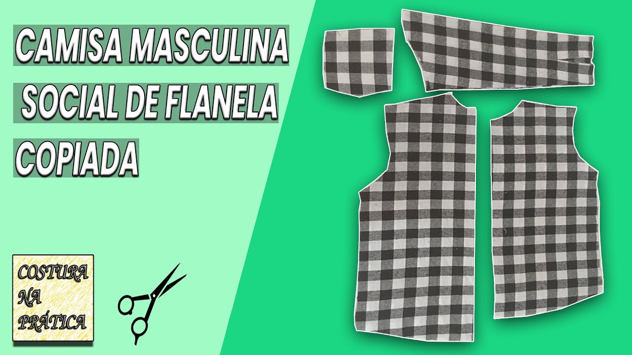 Costurando Camisa Masculina Social De Flanela Copiada