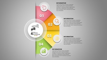 4 Step Infographic Design || Steps Infographic Design In Photoshop || Vertex Graphic
