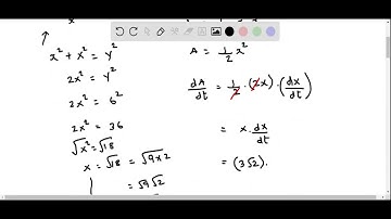 Calculus Determine the rate at which area , hypotenuse changes in isosceles right triangle