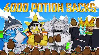 We Used 4000 RANDOM POTION SACKS in a SACK BATTLE! | Sol's RNG