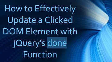 How to Effectively Update a Clicked DOM Element with jQuery