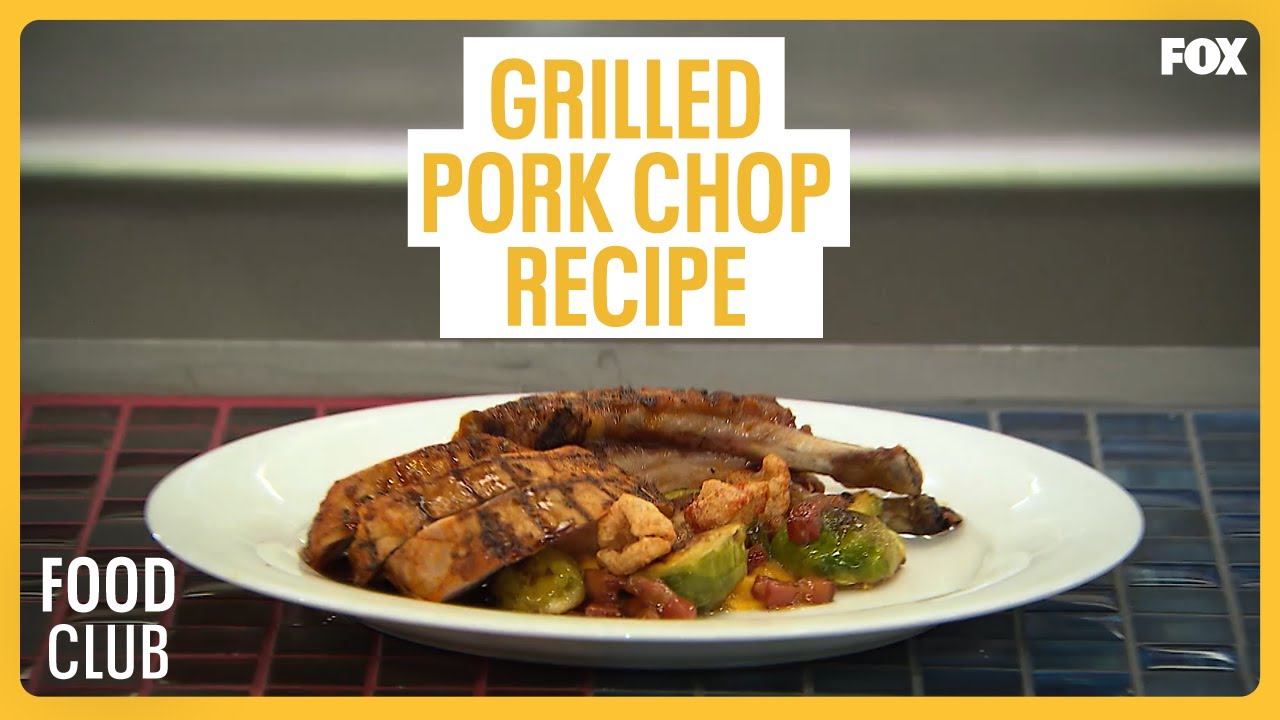 How To Cook A Grilled Double Bone-In Pork Chop | Hell's Kitchen - YouTube