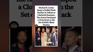 Michael B. Jordan keeps a stuffed Black Panther in tribute to Chadwick. 🐾❤️ #shorts #wakandaforever