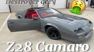 I painted a Z28 Destroyer grey and the interior all red!! Full Restoration￼!! MUST SEE!