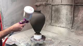Spraying Glazes